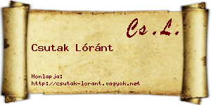 Csutak Lóránt névjegykártya