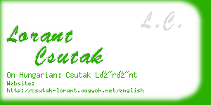 lorant csutak business card